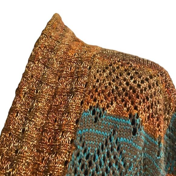 Alfred Dunner‎ Walnut Grove Striped Pointelle Cardigan Sweater Sz 1X - Picture 6 of 14